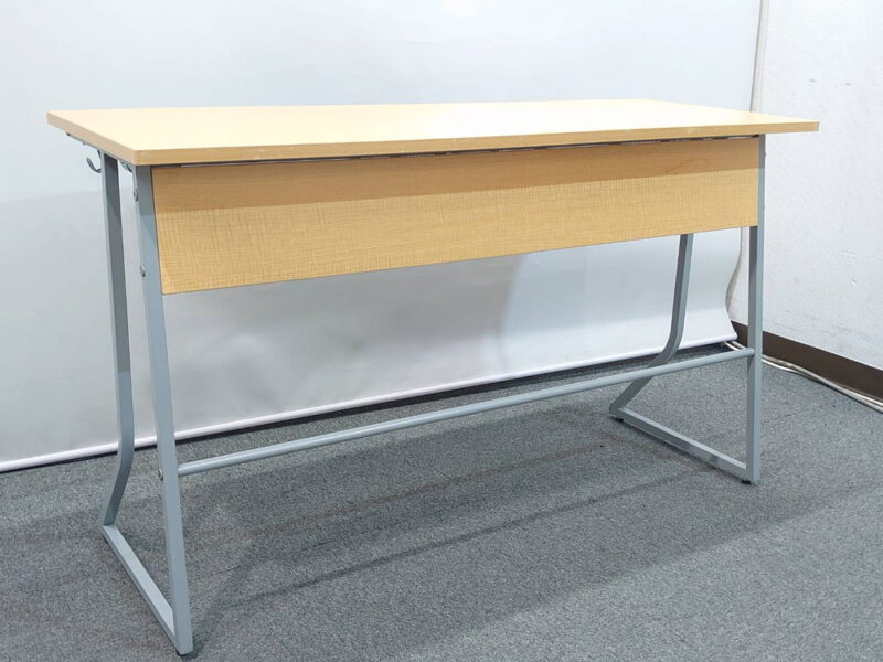 8名用スクールデスクセット 丸椅子付き 平机タイプ ホウトク製【中古】 - 画像 (9)