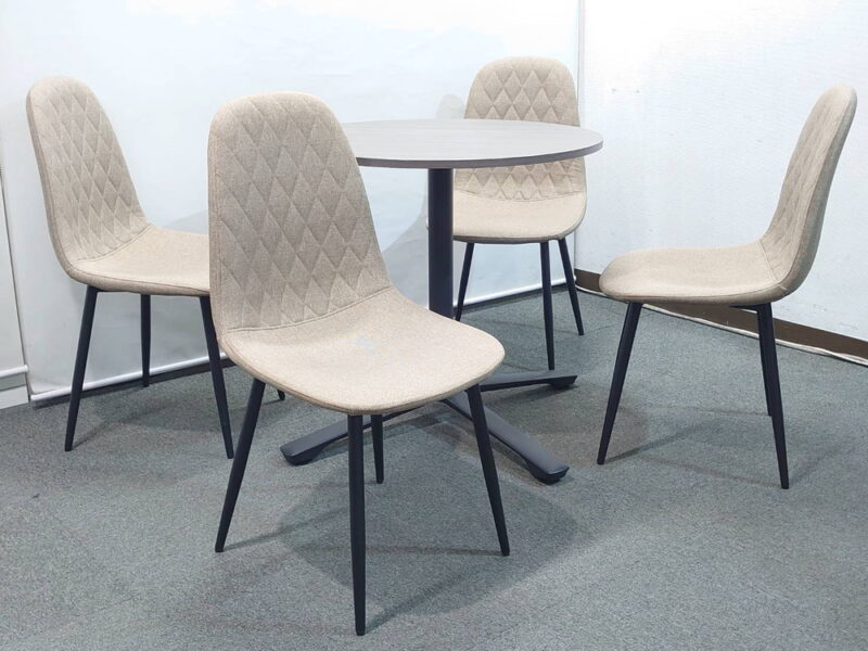 【送料無料 東京地区限定】 ４人用 カフェテーブルセット 会議セット ミーティングセット 丸テーブル イトーキ カフェテーブル ミーティングテーブル テーブル ハイテーブル テーブルチェアセット 円型 Φ750 ITOKI【中古オフィス家具】【中古】 - 画像 (2)