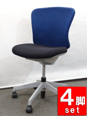 【送料無料 地域限定】【美品】4脚セット オフィスチェア イナバ バルチェ デスクチェア 事務チェア キャスターチェア Inaba 事務イス ワークチェア【中古オフィス家具】【中古】