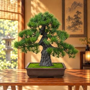 盆栽 BONSAI 松 光触媒 和風 人工樹木 消臭 空気清浄 お手入れ不要 H580mm
