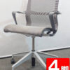 【送料無料 地域限定】 ４脚セット ハーマンミラー セトゥーチェア オフィスチェア メッシュチェア Herman Miller Setu Chair 肘付き グレー色【中古オフィス家具】【中古】
