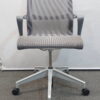 【送料無料 地域限定】 ４脚セット ハーマンミラー セトゥーチェア オフィスチェア メッシュチェア Herman Miller Setu Chair 肘付き グレー色【中古オフィス家具】【中古】 - 画像 (5)