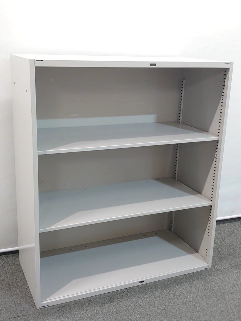 イトーキ オープン書庫 ３段 シンラインキャビネット スチール書庫  ITOKI ホワイトグレー HTM-109HSS-WE【中古オフィス家具】【中古】