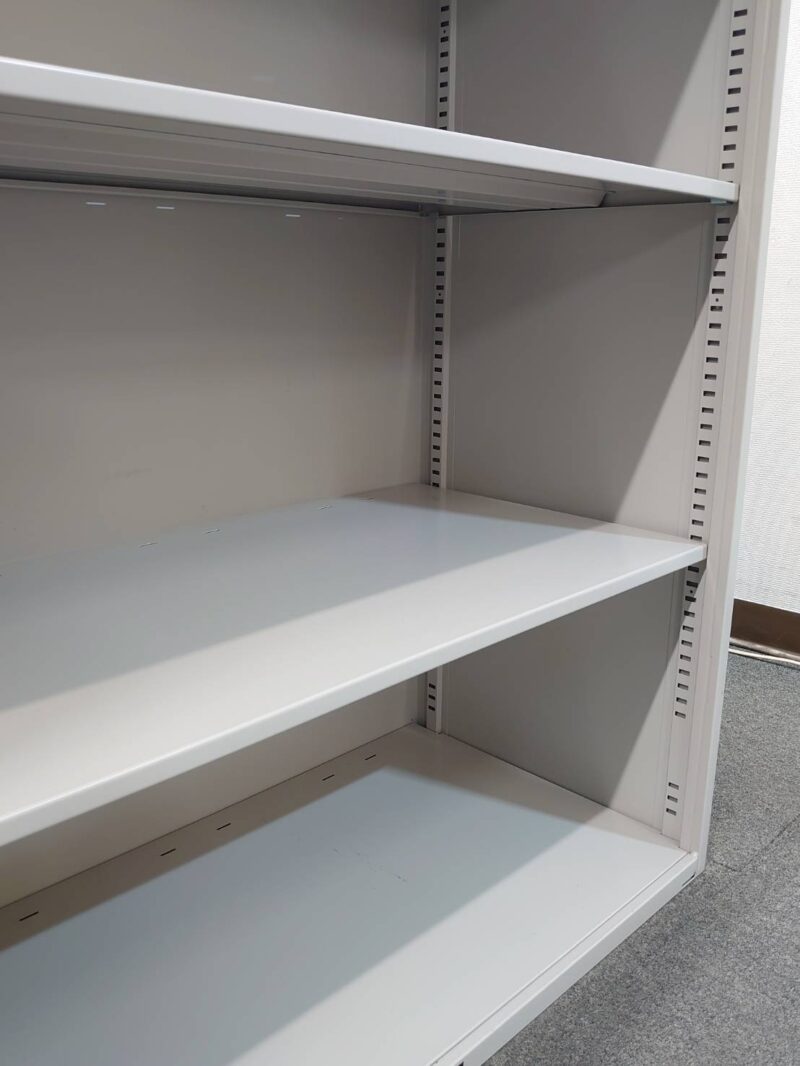 イトーキ オープン書庫 ３段 シンラインキャビネット スチール書庫  ITOKI ホワイトグレー HTM-109HSS-WE【中古オフィス家具】【中古】 - 画像 (3)