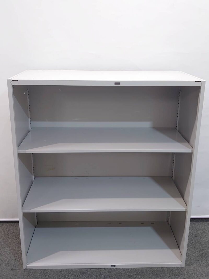 イトーキ オープン書庫 ３段 シンラインキャビネット スチール書庫  ITOKI ホワイトグレー HTM-109HSS-WE【中古オフィス家具】【中古】 - 画像 (2)
