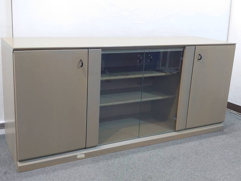木製 キャビネット ローボード 2点セット 収納家具 木製家具 中古キャビネット 書庫 収納棚 【中古】 - 画像 (11)