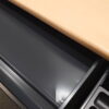 プラス フラットライン 片袖机 W1200 木目ナチュラル×ブラック コードホール付 - 画像 (10)