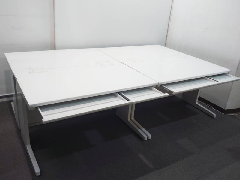 開業セット トヨスチール 平机 片袖机 ４台セット デスクワゴン インクルード イトーキ【中古オフィス家具】 - 画像 (6)