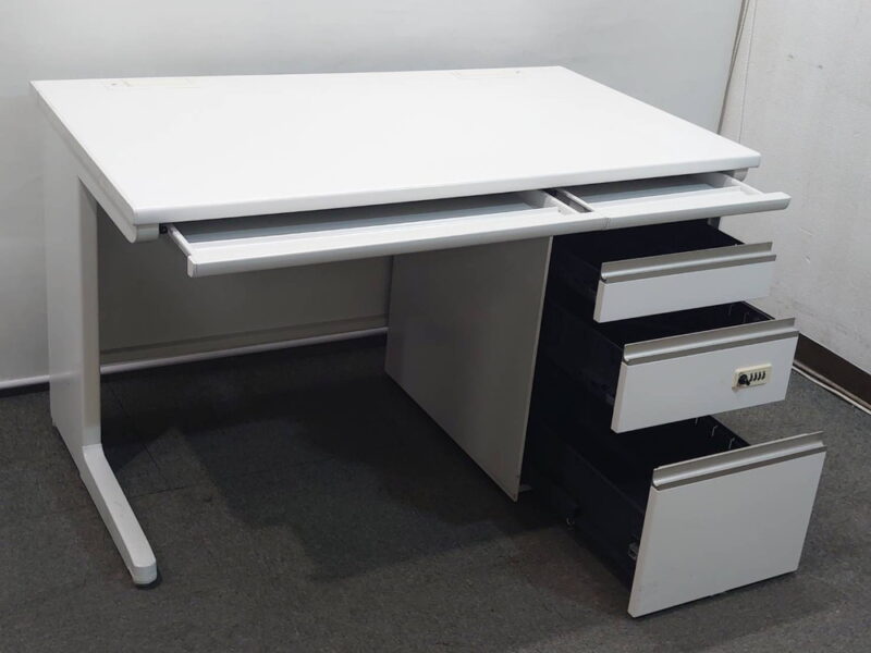 開業セット トヨスチール 平机 片袖机 ４台セット デスクワゴン インクルード イトーキ【中古オフィス家具】 - 画像 (8)