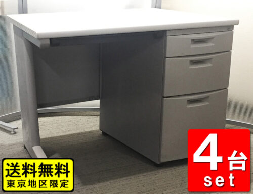 イトーキ CZ 片袖机 オフィスデスク 片袖デスク 4台セット