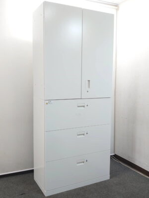 イトーキ eSシリーズ 上下書庫 ラテラル書庫 両開きキャビネット スチール書庫 W900 D450