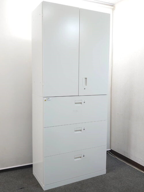 イトーキ eSシリーズ 上下書庫 ラテラル書庫 両開きキャビネット スチール書庫 W900 D450