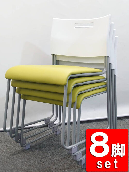 イトーキ 会議チェア 8脚セット スタッキング アグレアチェア