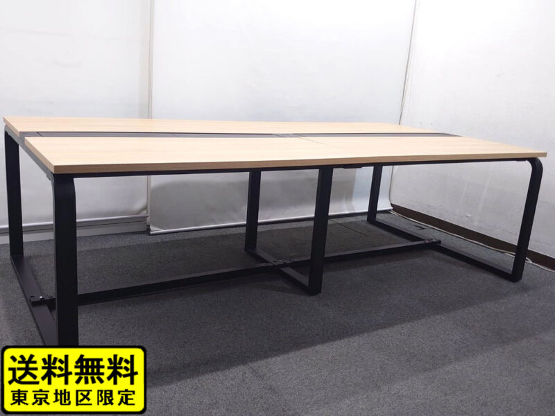 大型会議テーブル オフィステーブル W2400 メティオ ナチュラル