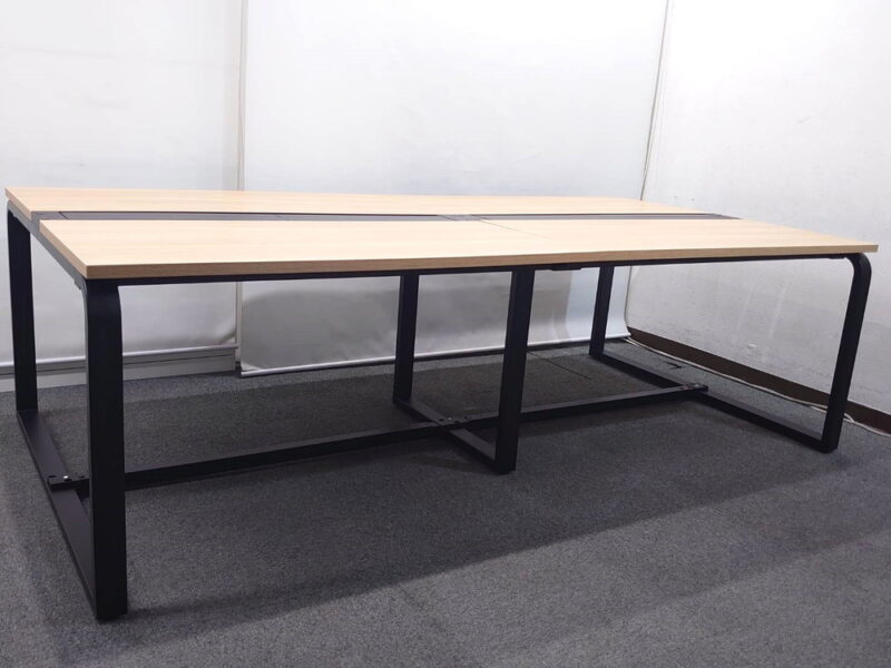 大型会議テーブル オフィステーブル W2400 メティオ ナチュラル - 画像 (2)