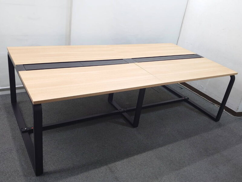 大型会議テーブル オフィステーブル W2400 メティオ ナチュラル - 画像 (3)