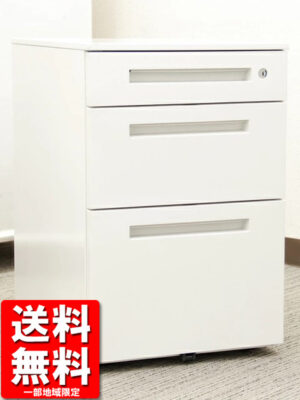 イトーキ CZR サイドワゴン 3段 キャスターワゴン ホワイト 中古