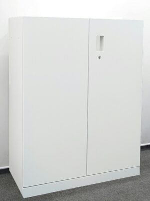 イトーキ 両開き書庫 スチールキャビネット ホワイト W900×D400×H1038