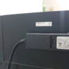 カウンターデスク 幅1100 ブラウン コンセント・USB付 ハイタイプ - 画像 (8)