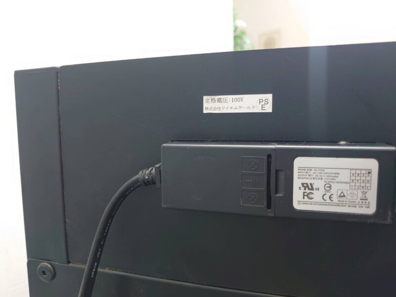 カウンターデスク ブラウン W1100×D470×H850ホワイト コンセント USBポート【中古】 - 画像 (8)