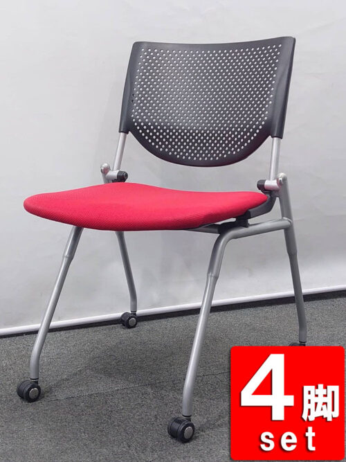 会議チェア 10脚セット オカムラ プロスタック 8140ZZ ネスティング
