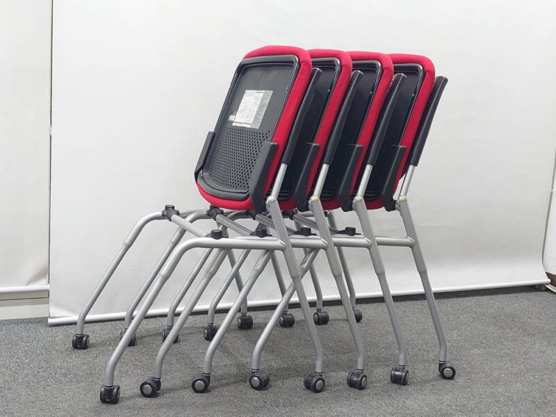 会議チェア 10脚セット オカムラ プロスタック 8140ZZ ネスティング - 画像 (8)