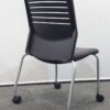 ナイキ スタッキングチェア 13脚セット ブラック キャスター付 会議チェア - 画像 (6)