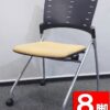 会議チェア 8脚セット イトーキ マノス KLC-310CB-T1Y6 平行スタック