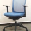 メッシュチェア 背ブルー 肘付き アイリスチトセ SFN-46M0-M B