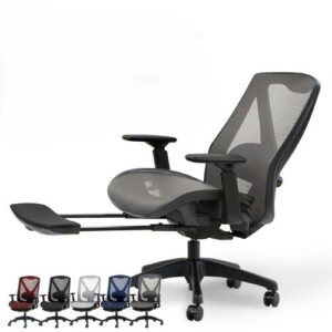 オフィスチェア メッシュタイプ フットレスト付き DF-1 ブラック 新品