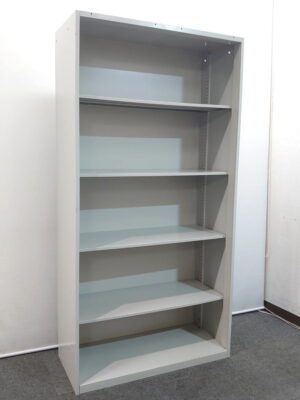 プラス ５段 オープン書庫 グレー 幅900×奥行400×高さ1770mm