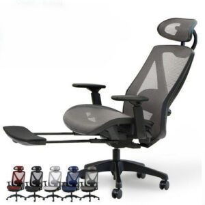 オフィスチェア メッシュタイプ フットレスト付き ヘッドレスト付き DF-1H 5色 新品