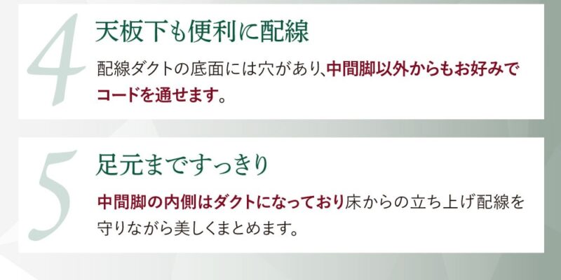 フリーアドレスデスク 2人用 W1400×D1400 配線ボックス付 WPF-1414 - 画像 (8)