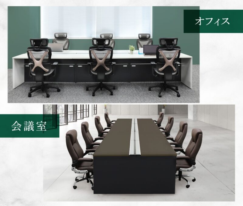 フリーアドレスデスク 2人用 W1400×D1400 配線ボックス付 WPF-1414 - 画像 (3)