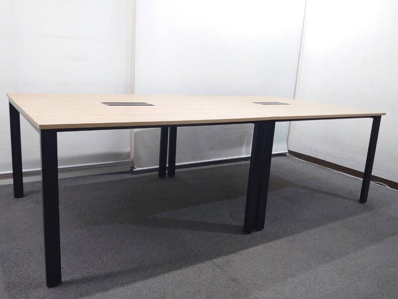 オフィス家具セット 4名用 イトーキ フルゴ 木目 W2400 配線カバー付 - 画像 (6)