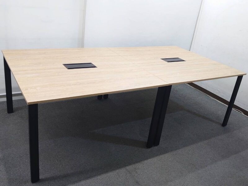 オフィス家具セット 4名用 イトーキ フルゴ 木目 W2400 配線カバー付 - 画像 (7)