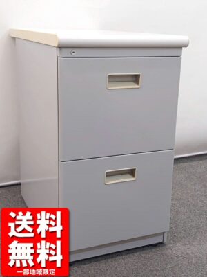 コクヨ 脇机 2段ワゴン 幅400×奥行700×高さ700mm 鍵付き