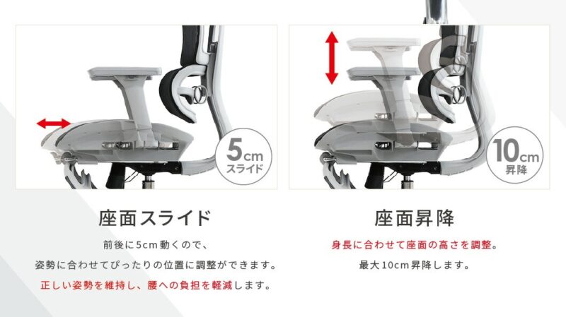 オフィスチェア DP-1H ヘッドレスト付 ハンガー付 新品 - 画像 (6)