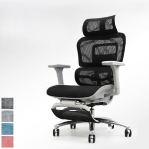オフィスチェア DP-1HF ヘッドレスト・ハンガー・フットレスト付 新品