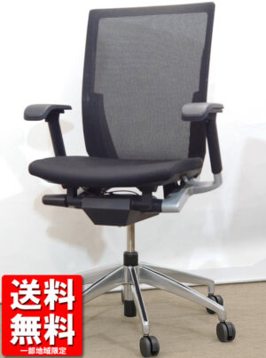 イトーキ ヴェント オフィスチェア 可動肘付 メッシュ ハイバック 日本製 中古