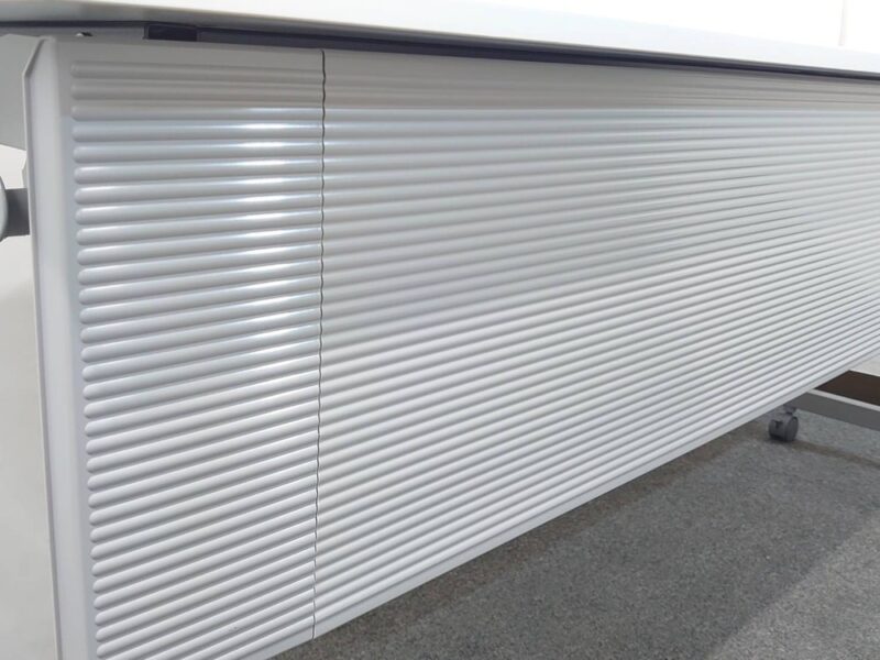 アイリス 会議テーブル 4台セット 折りたたみ W1800×D450 白 - 画像 (8)