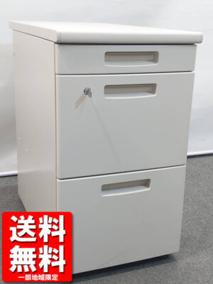 コクヨ 脇机 延長デスク 3段ワゴン カギ付き 幅400×奥行700 SDE-BSNV73F1N3 日本製