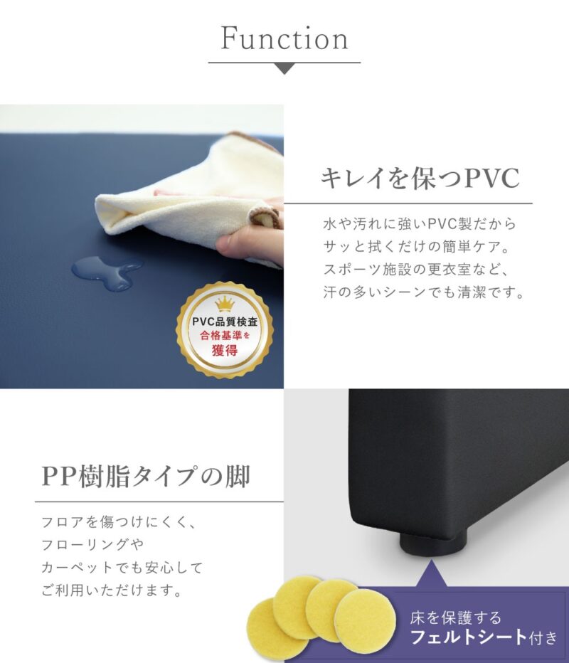 ロビーチェア ベンチ 背なし 長椅子 W1500 CARA-1500-2 完成品 新品 1台 - 画像 (5)