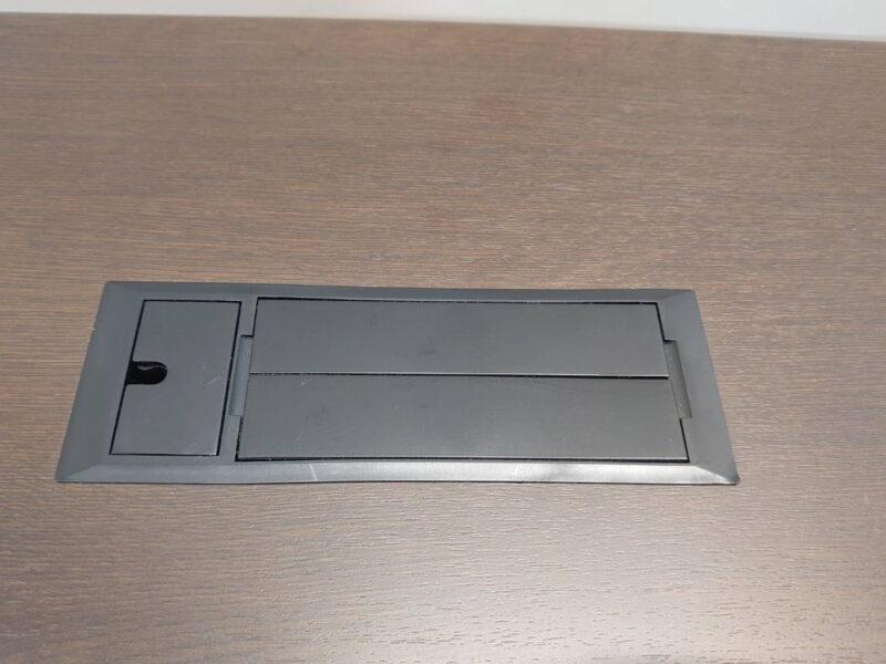 両袖机 木目ブラウン W1600×D750×H720 カギ付 マネージメントデスク リユース品 中古 - 画像 (8)
