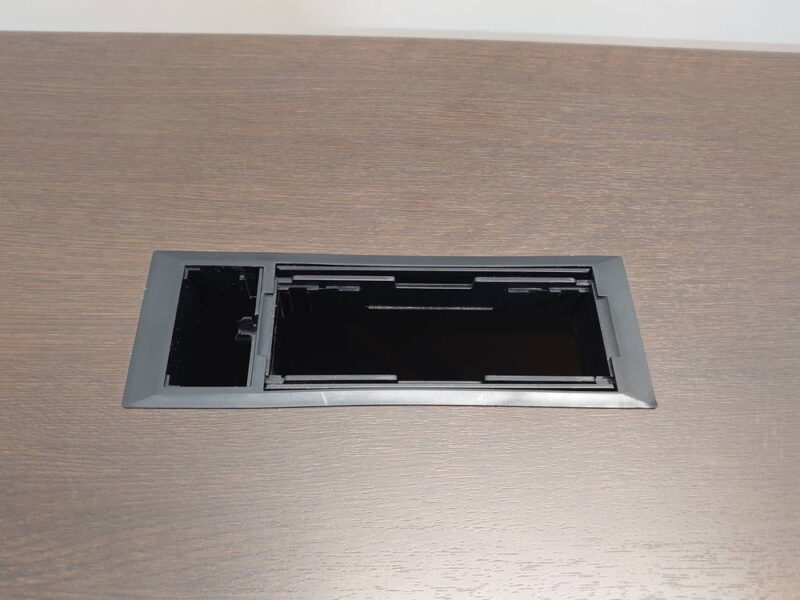 両袖机 木目ブラウン W1600×D750×H720 カギ付 マネージメントデスク リユース品 中古 - 画像 (9)