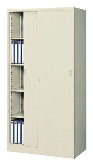 【法人様限定商品】 引戸書庫 新品 国産 W880×D515×H1790 鍵付き オフィス キャビネット