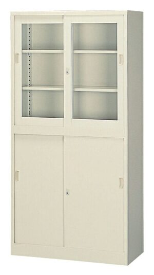 【法人様限定商品】 コンビ書庫 新品 国産 W880×D400×H1760 オフィス キャビネット 鍵付き 書棚