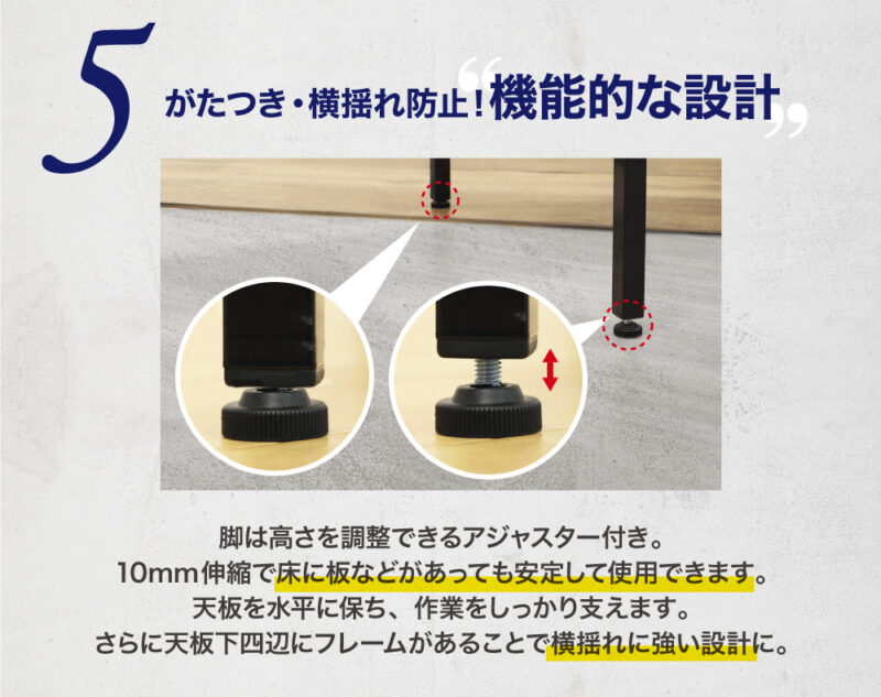 折りたたみ作業台 折りたたみテーブル 作業テーブル W1200 D600 H740 作業台 新品 １台 - 画像 (9)