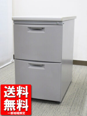 脇机 2段 ワゴン イトーキ CZワゴン 延長デスク カギ付き CZN-047LB-WE 中古