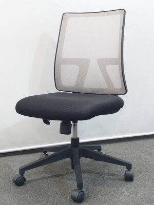 オフィスチェア メッシュ 関家具 ショットチェア グレー 肘なし リユース品